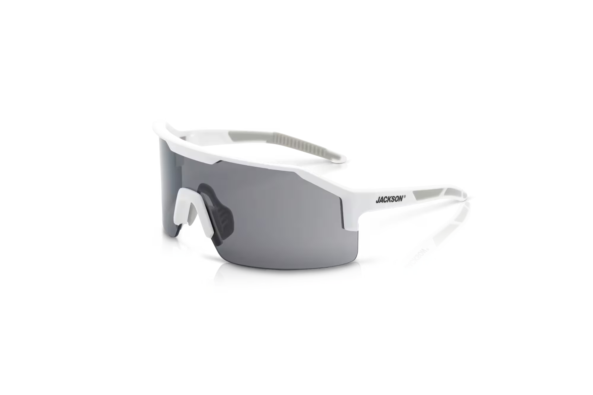 Maxview+ Safety Glasses - White Frame - Smoke Anti-Fog Lens Main image