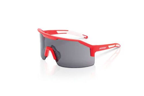 Maxview+ Safety Glasses - Red Frame - Smoke Anti-Fog Lens Main image