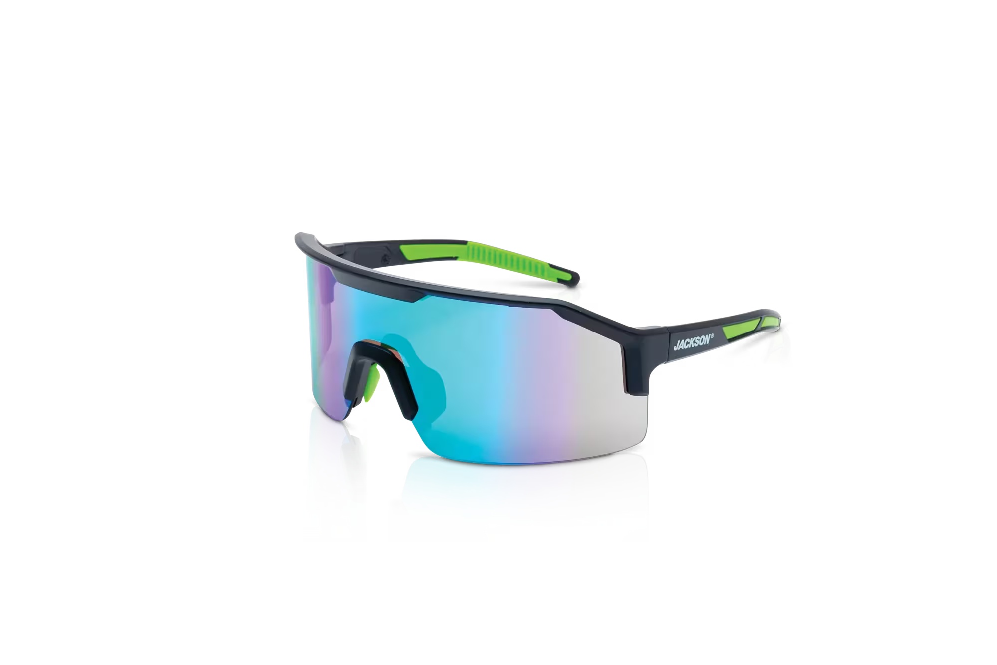 Maxview+ Safety Glasses - Black Frame - Green Mirror Lens