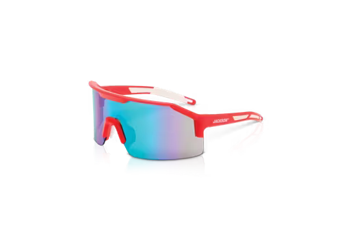 Maxview+ Safety Glasses - Red Frame - Green Mirror Lens Main image