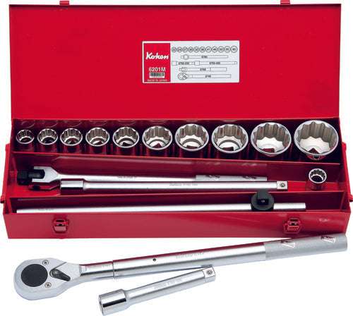 Ko-ken 6212A 3/4 Sq. Dr. 12 Piece 12-Point SAE Socket Set  7/8-2"