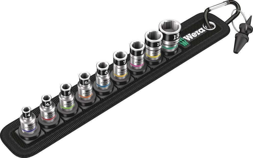 Belt 1 Zyklop socket set with holding function, 1/4" drive, 10 pieces Main image