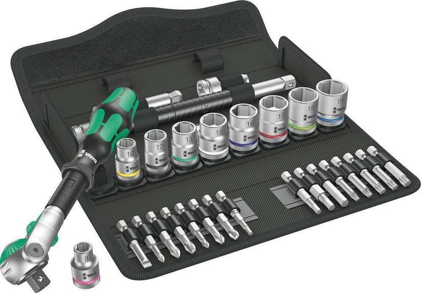 8100 SB 6 ZYKLOP SPEED RATCHET SET 3/8 29 PCS RATCHET SET 3/8" DRIVE METRIC Main image