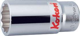 Ko-ken 6305M-50 3/4 Sq. Dr. Socket  50mm 12 point Length 90mm