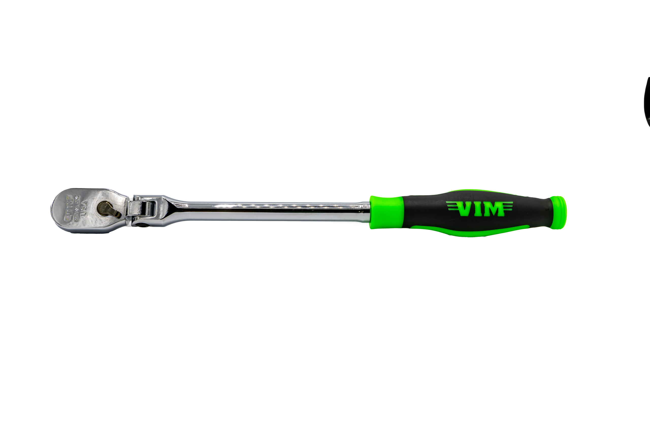 VIM Tools 3/8 Inch Drive 12 Inch OAL 90T Flex Head Ratchet - Usa Made Chrome Main image