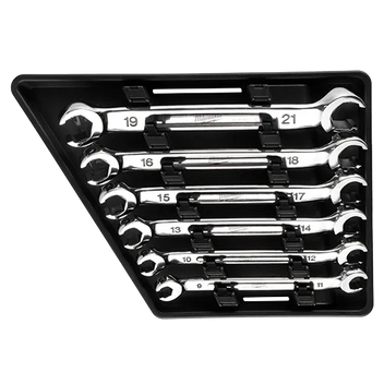 6pc Double End Flare Nut Wrench Set - Metric