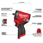 Milwaukee Tool M12 FUEL 3-Tool Combo Kit w/ FREE Cutoff Tool