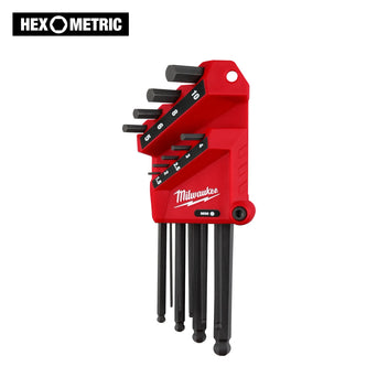 9-Key Ball End L-Style Hex Key Set - Metric