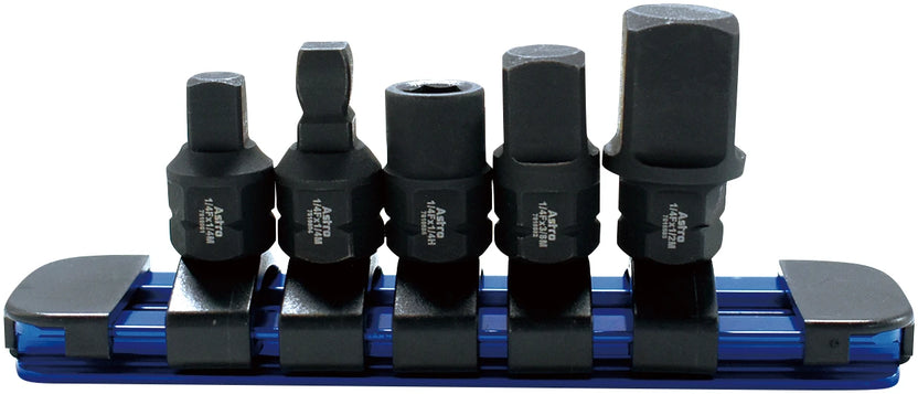 Astro Pneumatic 5 Piece 1/4 Inch Nano Drive Size Adapter Set Main image