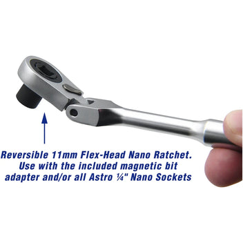 54-Piece Nano Bit Set w/ Reversible Flex-Head & Bit Ratchets
