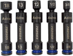Astro Pneumatic 1/2 Inch Drive 12-Point Pinless Heavy-Duty Driveline Impact Socket Set