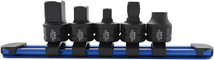 Astro Pneumatic 5 Piece 3/8 Inch Nano Drive Size Adapter Set Main image