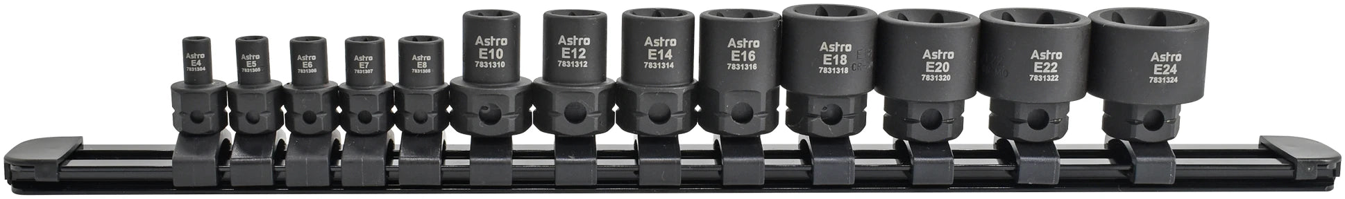 13-Piece 1/4″ & 3/8″ Drive External Torx Nano Impact Socket Set Main image