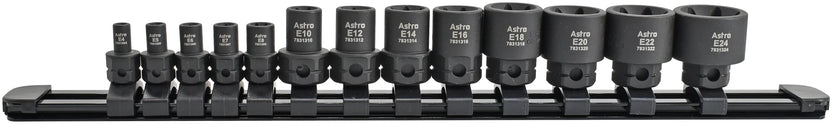 13-Piece 1/4″ & 3/8″ Drive External Torx Nano Impact Socket Set Main image