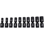 3/8″ Drive Mid-Length Pinless Universal Impact Sockets – Metric