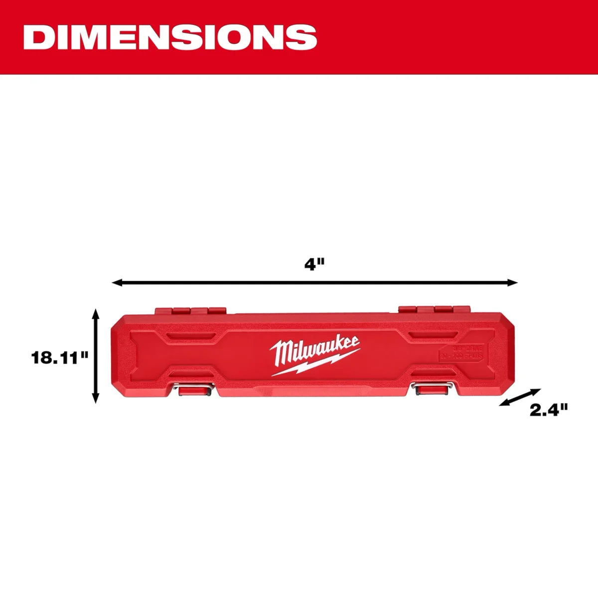 PREORDER: Milwaukee Tool 3/8 Inch Drive Click Torque Wrench 20-100 ft-lbf