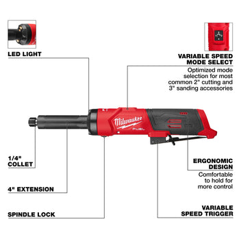 M12 FUEL™ 1/4" Extended Die Grinder