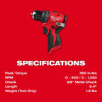 Milwaukee Tool M12 Subcompact Brushless 2-Tool Combo Kit