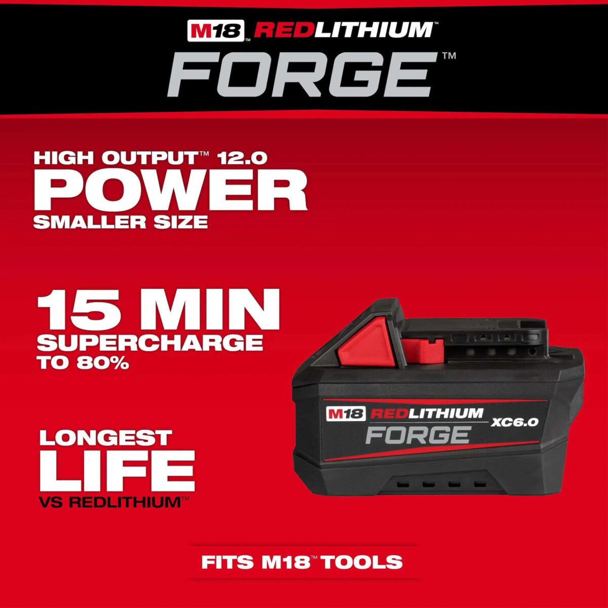 Milwaukee M18™ REDLITHIUM™ FORGE™ XC6.0 Battery Pack