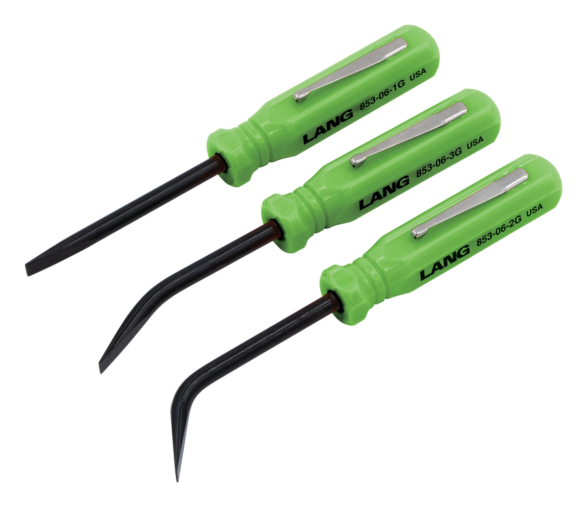 3-Pc. Mini Pocket Pry Bar Set Green
