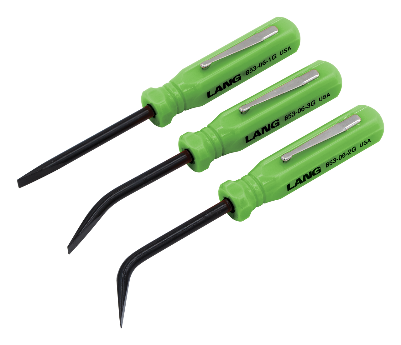 3-Pc. Mini Pocket Pry Bar Set Green