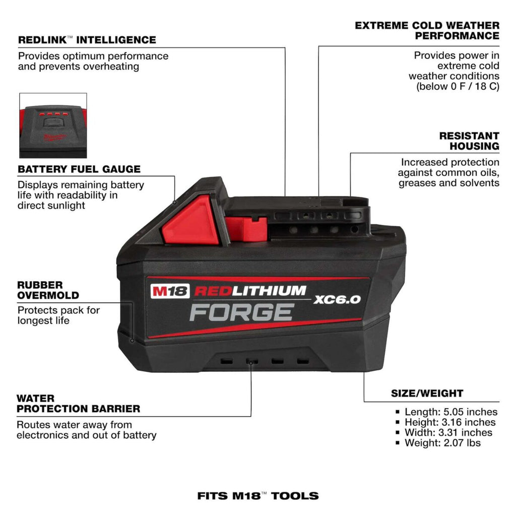 Milwaukee M18™ REDLITHIUM™ FORGE™ XC6.0 Battery Pack