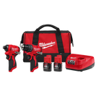 Milwaukee Tool M12 Subcompact Brushless 2-Tool Combo Kit
