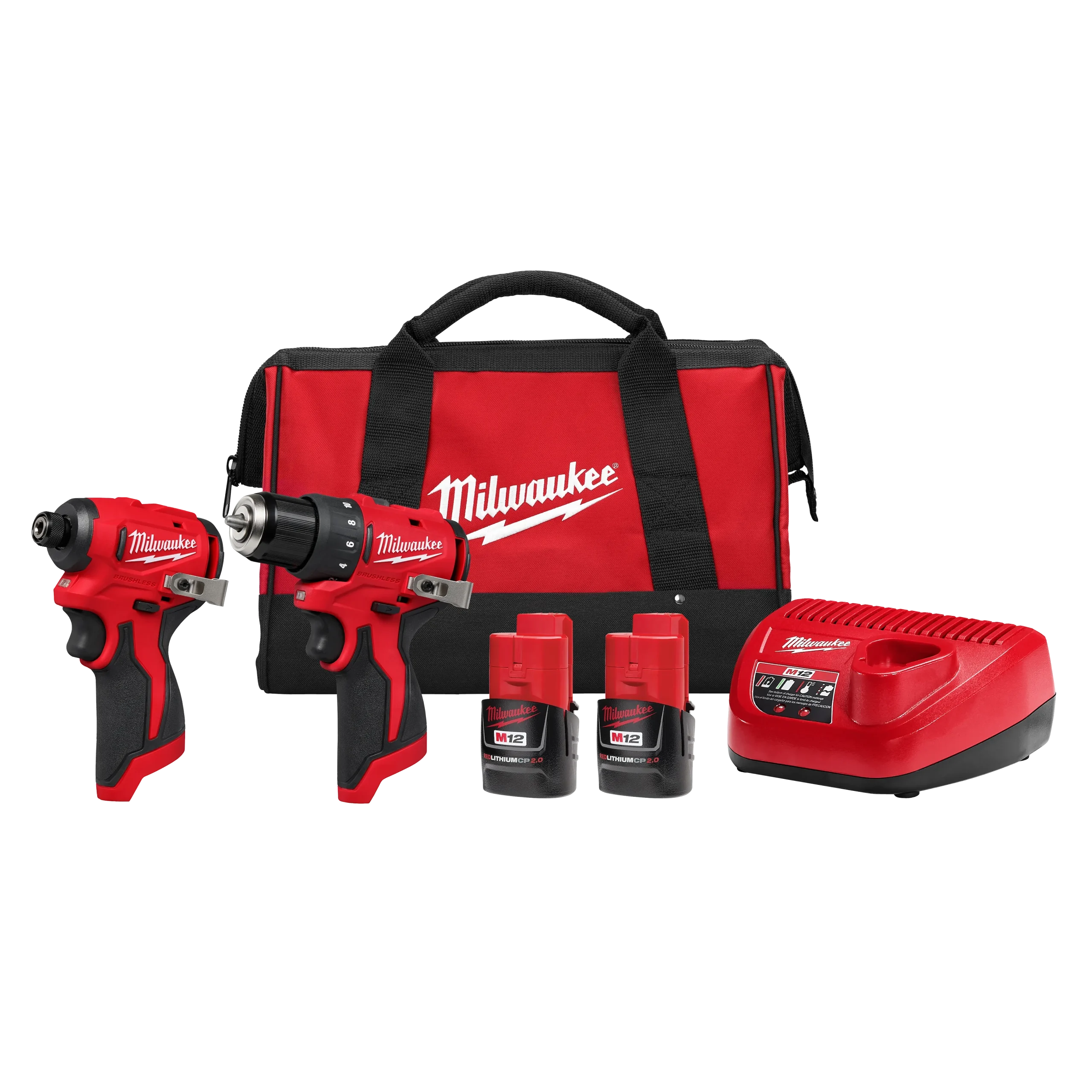 Milwaukee Tool M12 Subcompact Brushless 2-Tool Combo Kit Main image