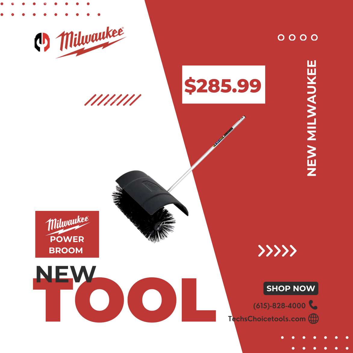Milwaukee Quik-Lok Power Broom Main image