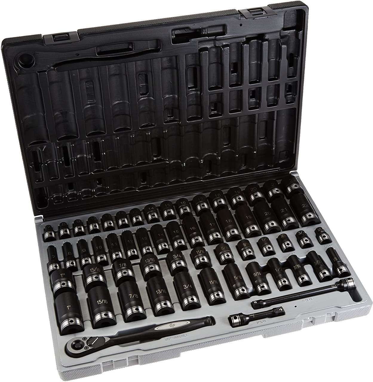 Grey Pneumatic 3/8" Dr. 59pc Fract. & Metric Duo-Socket Set - 6 P