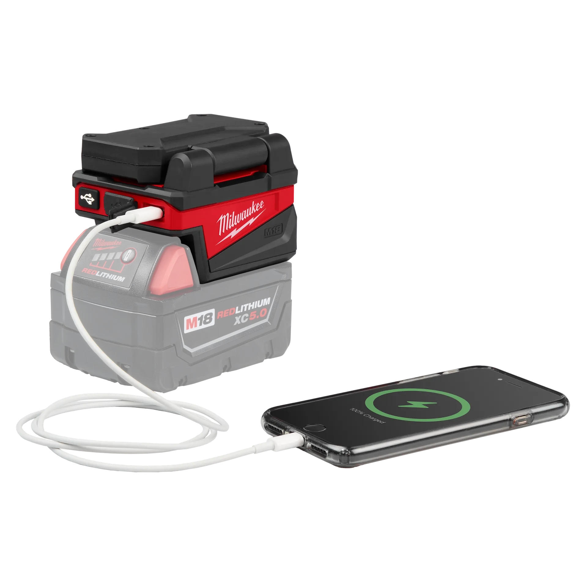 Milwaukee Tool M18 ROVER Compact Folding Flood Light w/ USB Charging