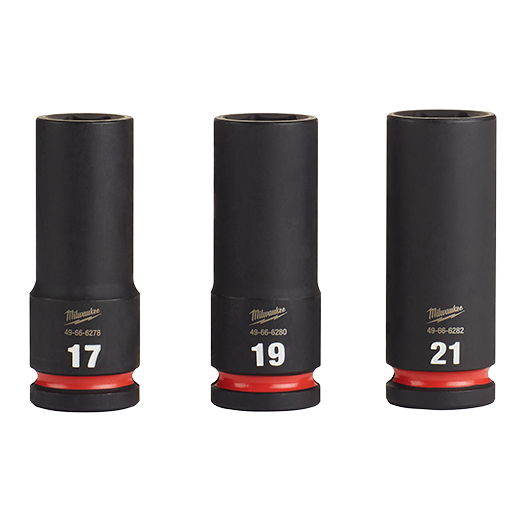 3PC SHOCKWAVE Impact Duty™ 1/2" Drive Metric Deep 6 Point Socket Set Main image