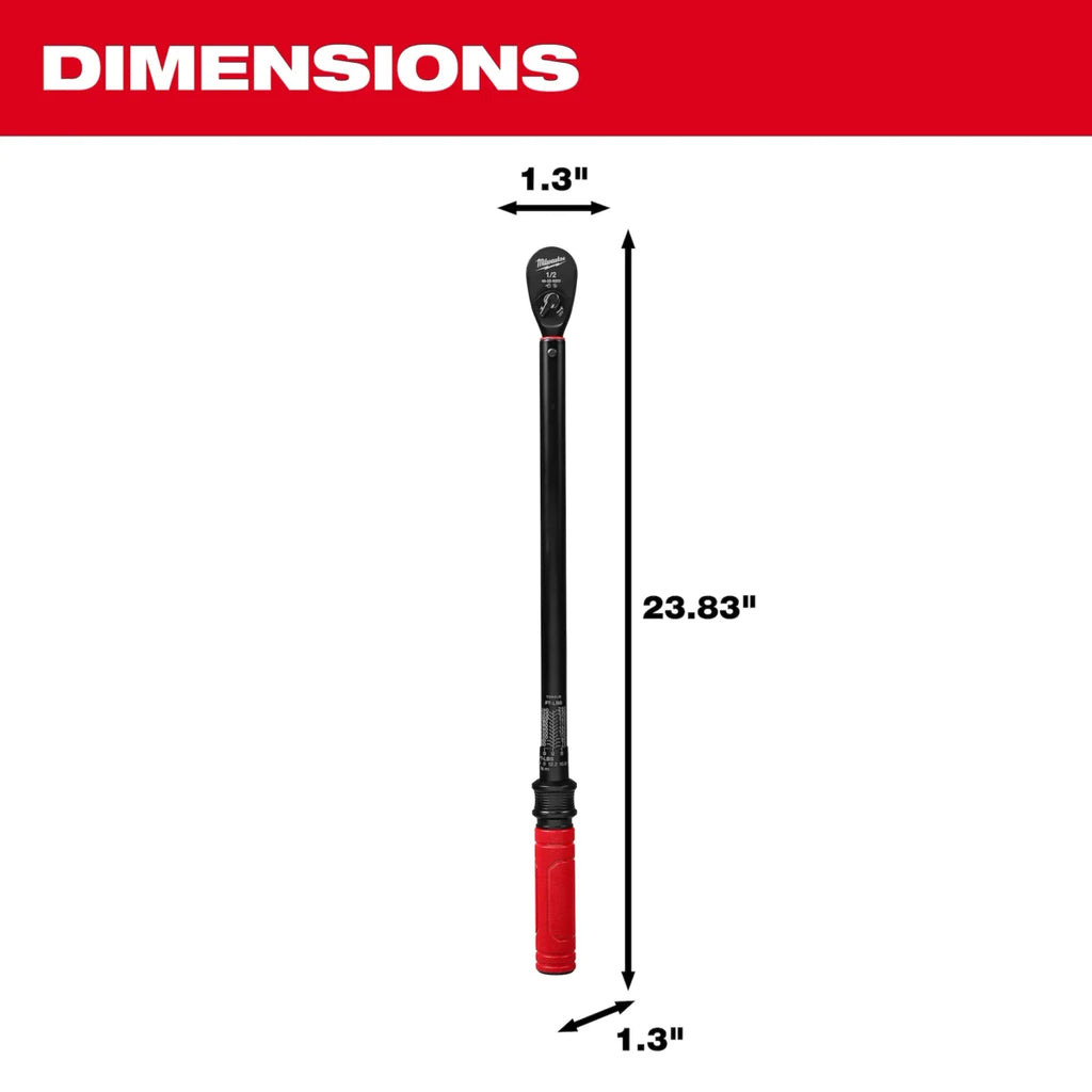 PREORDER: Milwaukee Tool 1/2 Inch Drive Click Torque Wrench 50-250 ft-lbf