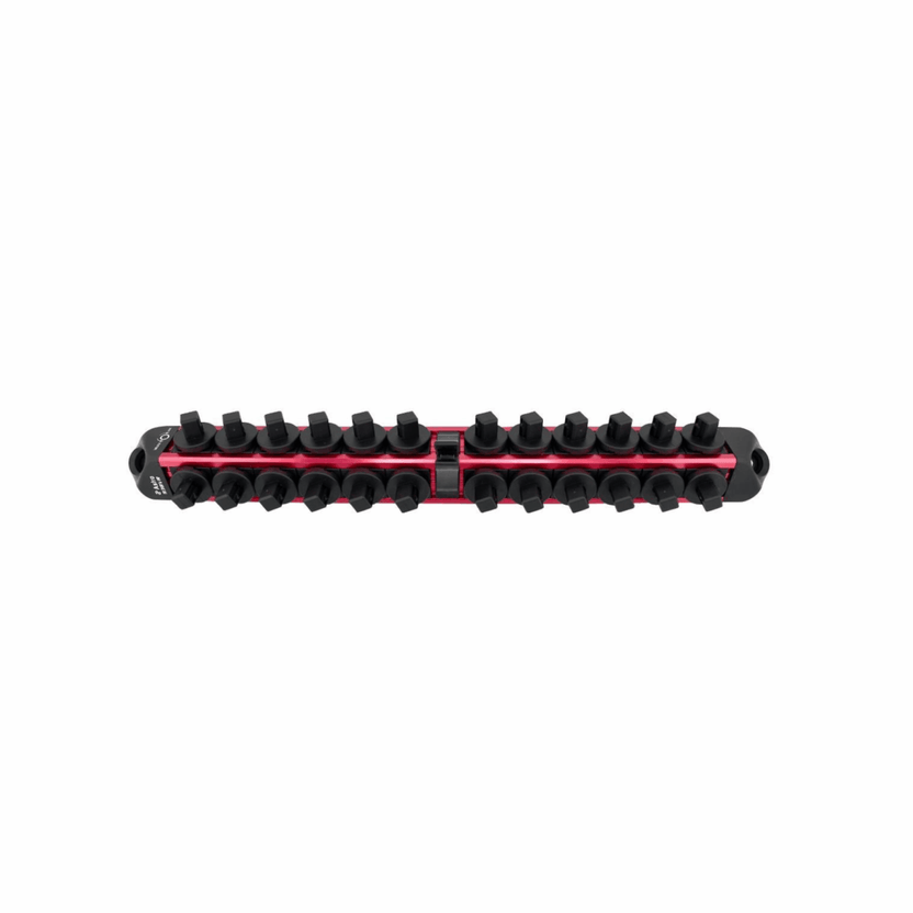 Astro Pneumatic 3/8 inch Drive V12 Locking Magnetic Socket Organizer for 24 Sockets plus Ratchet - Red Main image