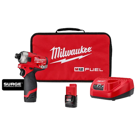 Milwaukee Tool M12 FUEL SURGE 1/4" Hex Hydraulic Driver 2 Battery Main image