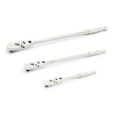 3 Pc. 1/4", 3/8", 1/2" Drive 120XP Locking Flex Head Ratchet Set Main image