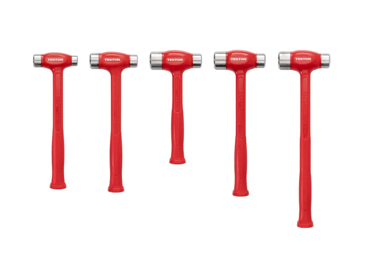 TEKTON Flat Steel Face Dead Blow Hammer Set, 5-Piece (26, 36, 43, 47, 50 oz.) | HDB94002