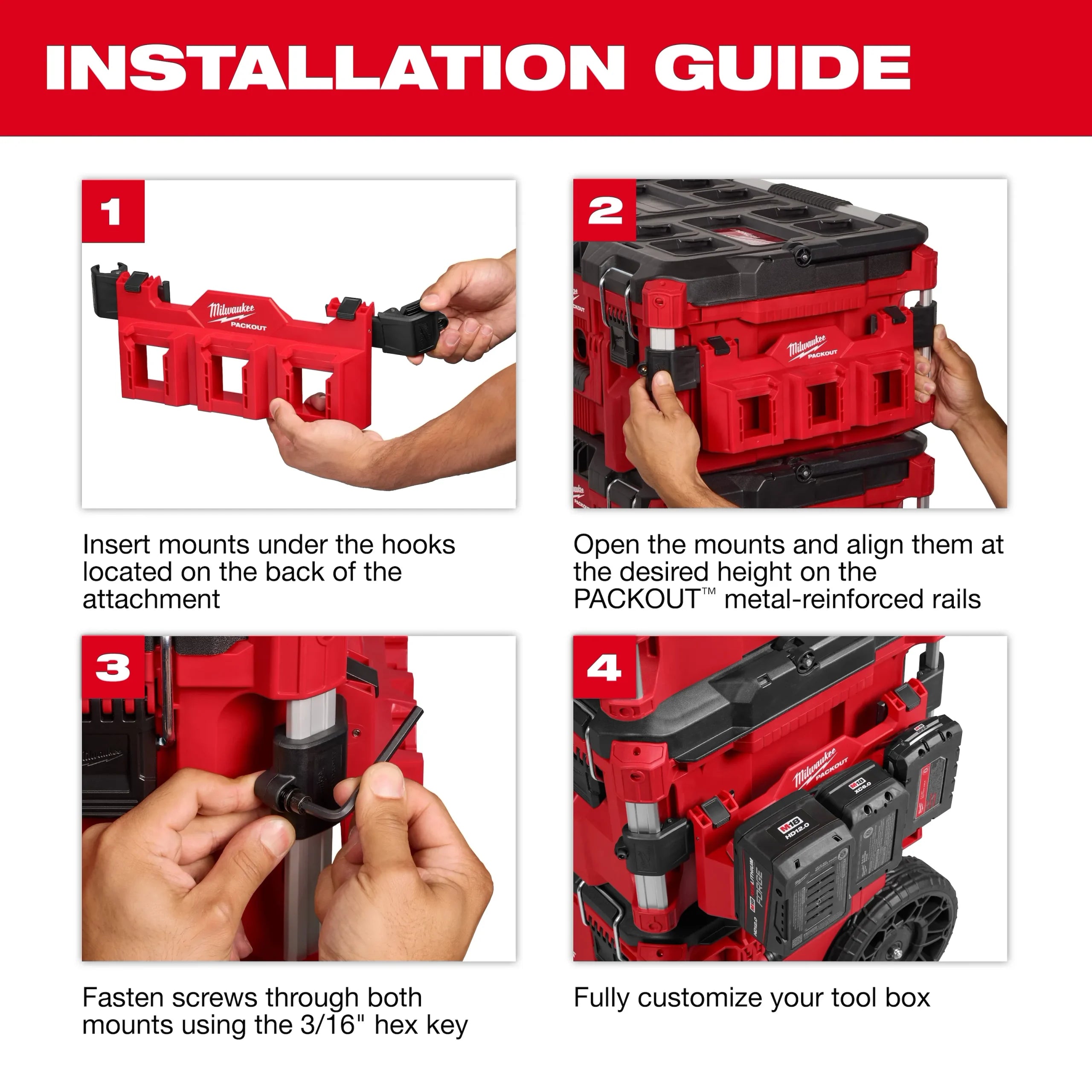Milwaukee Tool PACKOUT Tool Box Tray Attachment