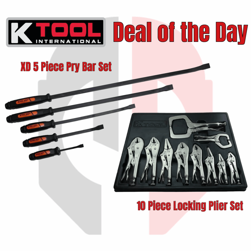 K-Tool International Pry Bar and Locking Plier Bundle Main image