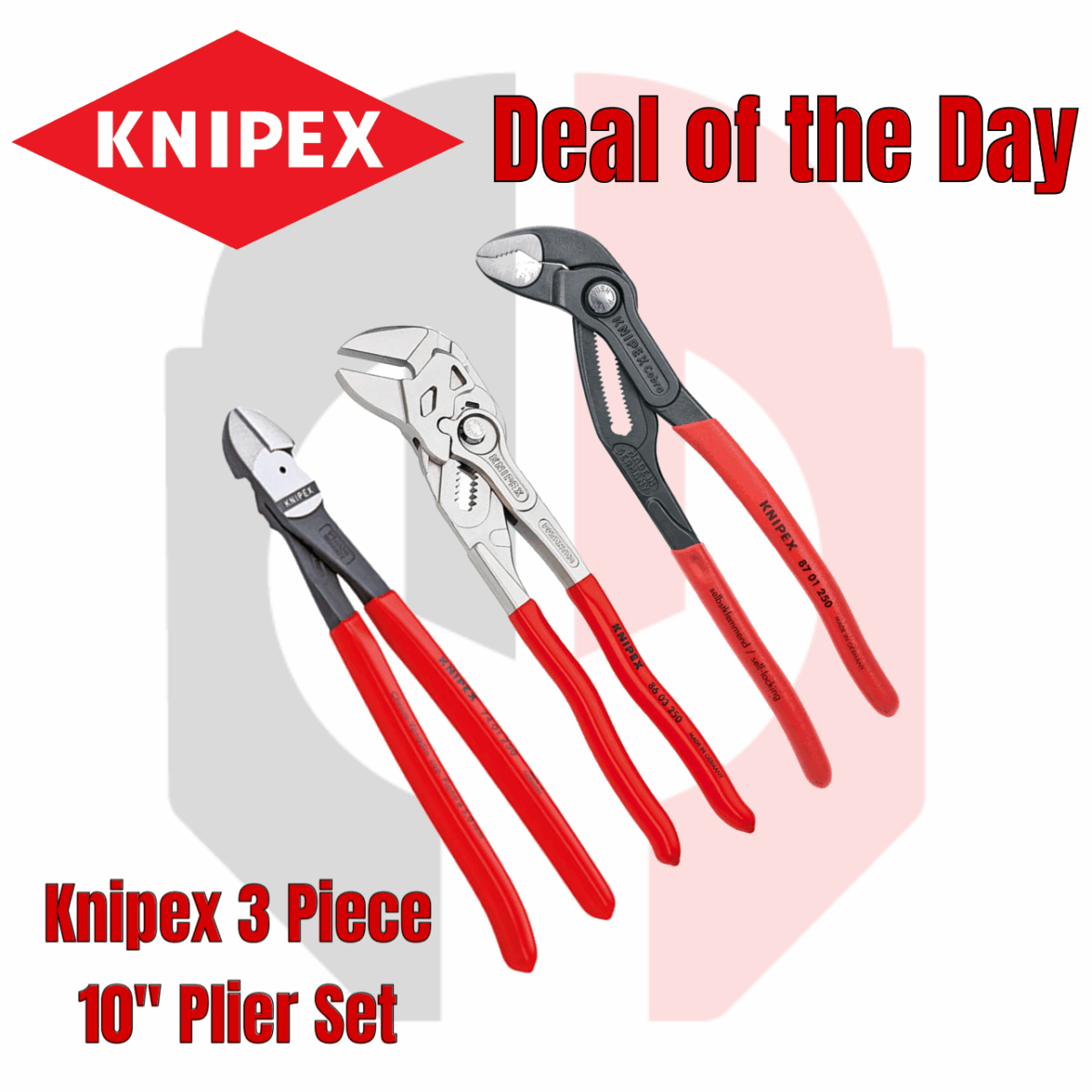 Knipex 3 Piece 10” Plier Set