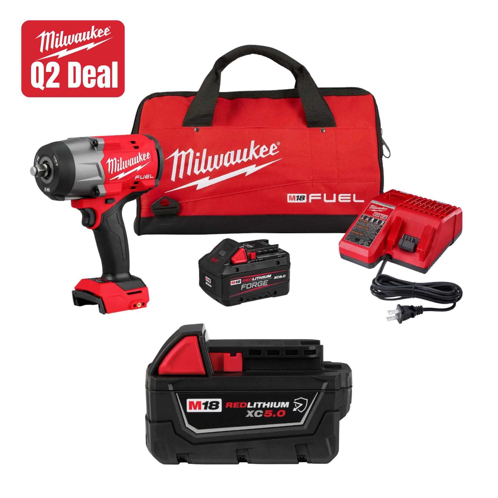 M18 FUEL™ 1/2" High Torque Impact Wrench w/ Friction Ring Kit w/ FREE Battery Main image