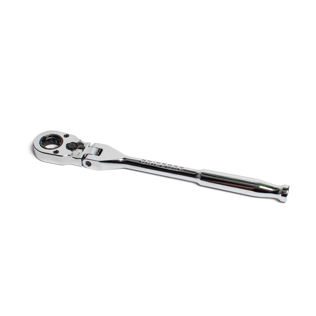 GripEdge | 1/4" Drive Standard Flex Head 7/16 Hex Low Profile Dual Action Driver Ratchet