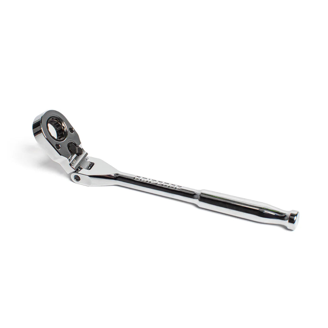GripEdge | 1/4" Drive Standard Flex Head 7/16 Hex Low Profile Dual Action Driver Ratchet
