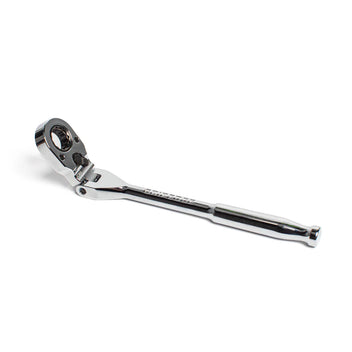 GripEdge | 1/4" Drive Standard Flex Head 7/16 Hex Low Profile Dual Action Driver Ratchet