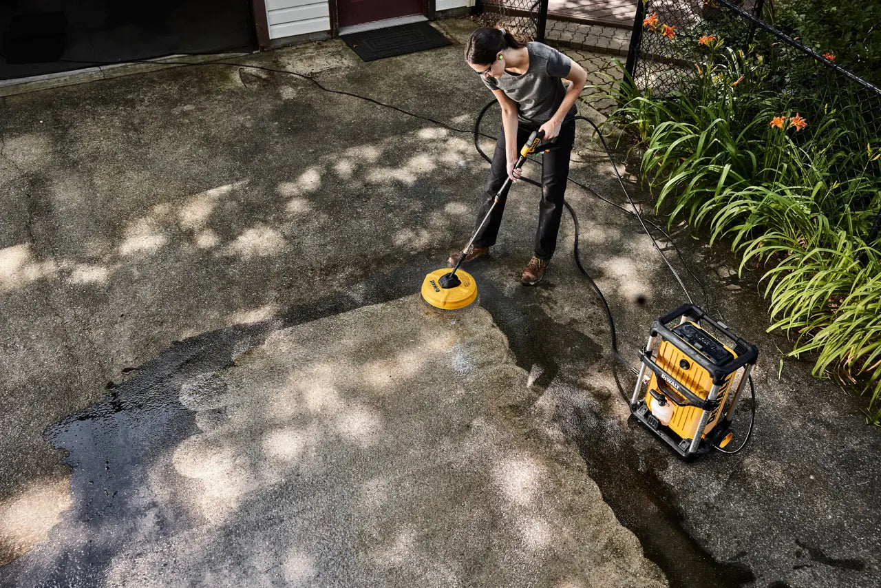 DeWalt 3000 Max PSI* 1.1 GPM 15 AMP Brushless Jobsite Electric Cold Water Pressure Washer w/ FREE 12 in. Rotating Driveway and Sidewalk Surface Cleaner Pressure Washer Attachment