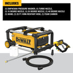 DeWalt 3000 Max PSI* 1.1 GPM 15 AMP Brushless Jobsite Electric Cold Water Pressure Washer w/ FREE 12 in. Rotating Driveway and Sidewalk Surface Cleaner Pressure Washer Attachment