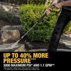 DeWalt 3000 Max PSI* 1.1 GPM 15 AMP Brushless Jobsite Electric Cold Water Pressure Washer w/ FREE 12 in. Rotating Driveway and Sidewalk Surface Cleaner Pressure Washer Attachment