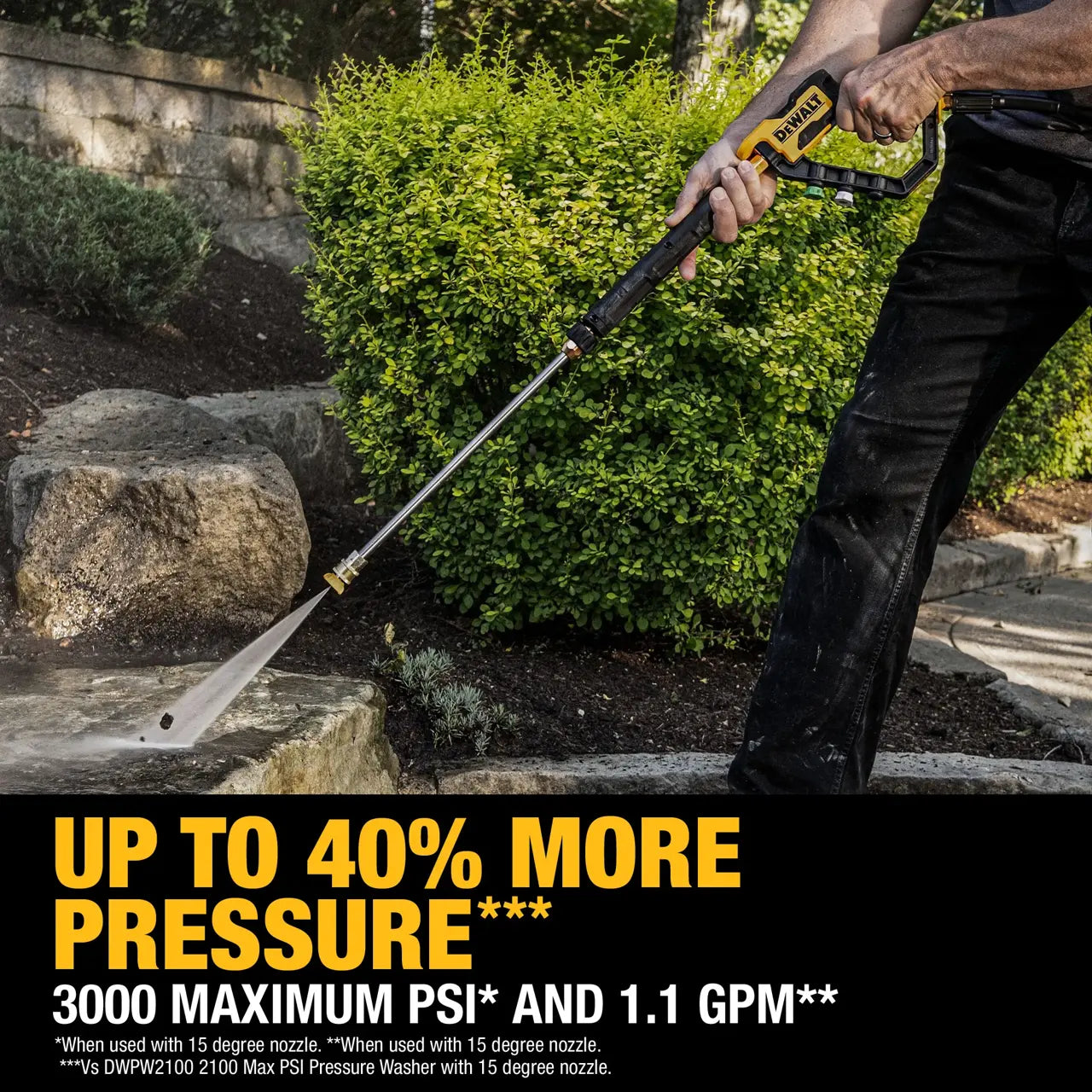DeWalt 3000 Max PSI* 1.1 GPM 15 AMP Brushless Jobsite Electric Cold Water Pressure Washer w/ FREE 12 in. Rotating Driveway and Sidewalk Surface Cleaner Pressure Washer Attachment