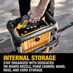 DeWalt 3000 Max PSI* 1.1 GPM 15 AMP Brushless Jobsite Electric Cold Water Pressure Washer w/ FREE 12 in. Rotating Driveway and Sidewalk Surface Cleaner Pressure Washer Attachment