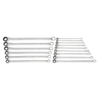 GEARWRENCH 15 Piece 72-Tooth 12 Point XL GearBox Double Box Ratcheting Metric Wrench Set